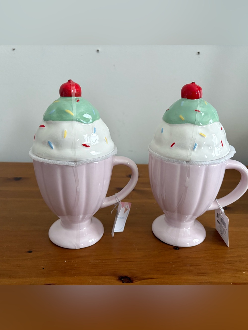 Target Bullseyes Playground Ceramic Sundae Mug Pair with Removable Lids